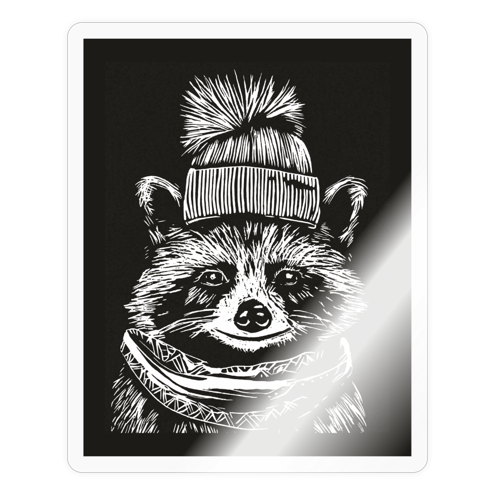 Cooper, der Waschbär-Sticker - transparent glossy