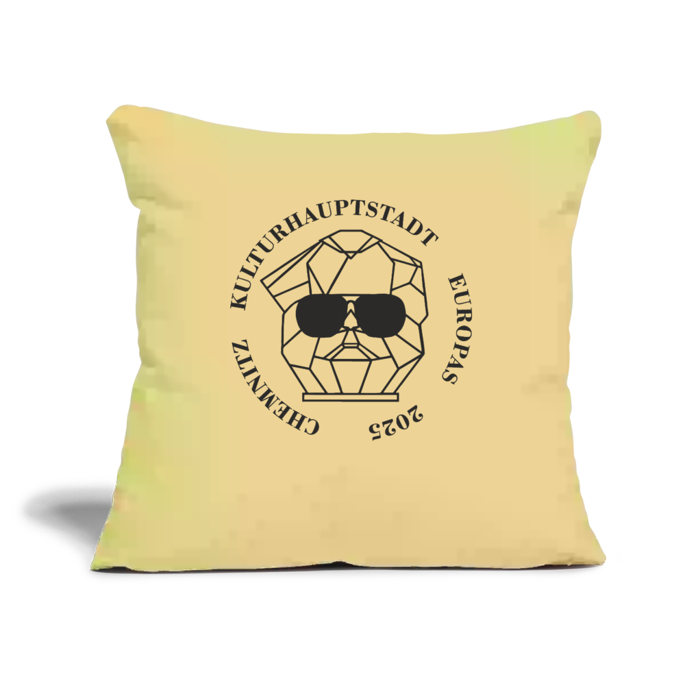 Sofa pillowcase 17,3'' x 17,3'' (45 x 45 cm) - washed yellow