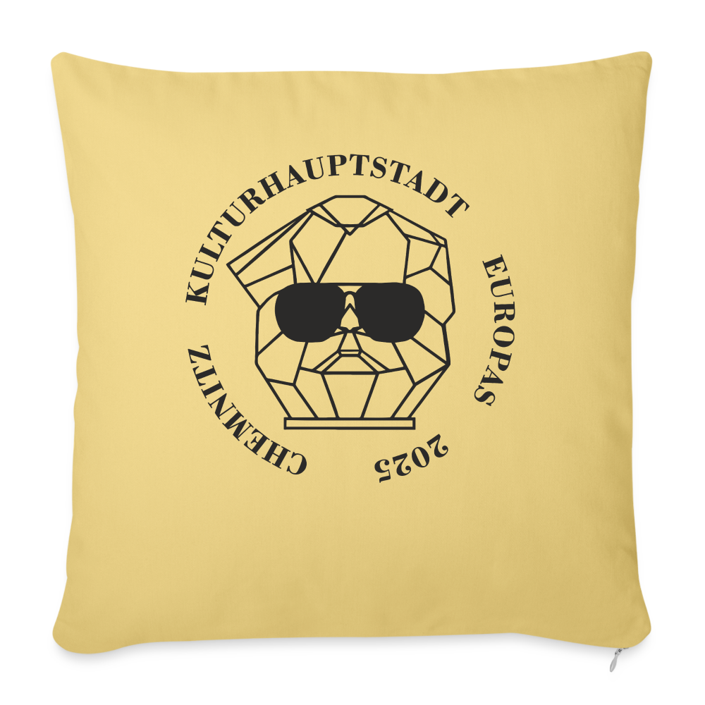 Sofa pillowcase 17,3'' x 17,3'' (45 x 45 cm) - washed yellow
