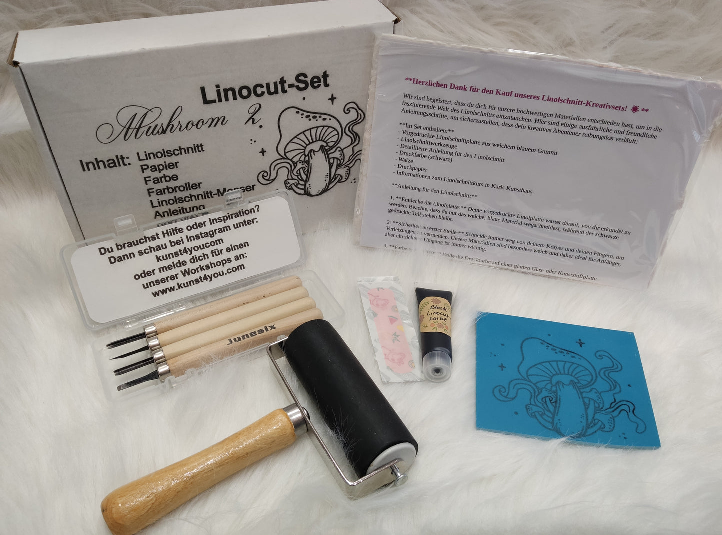 Linolschnitt-Set "Mushroom" 🍄