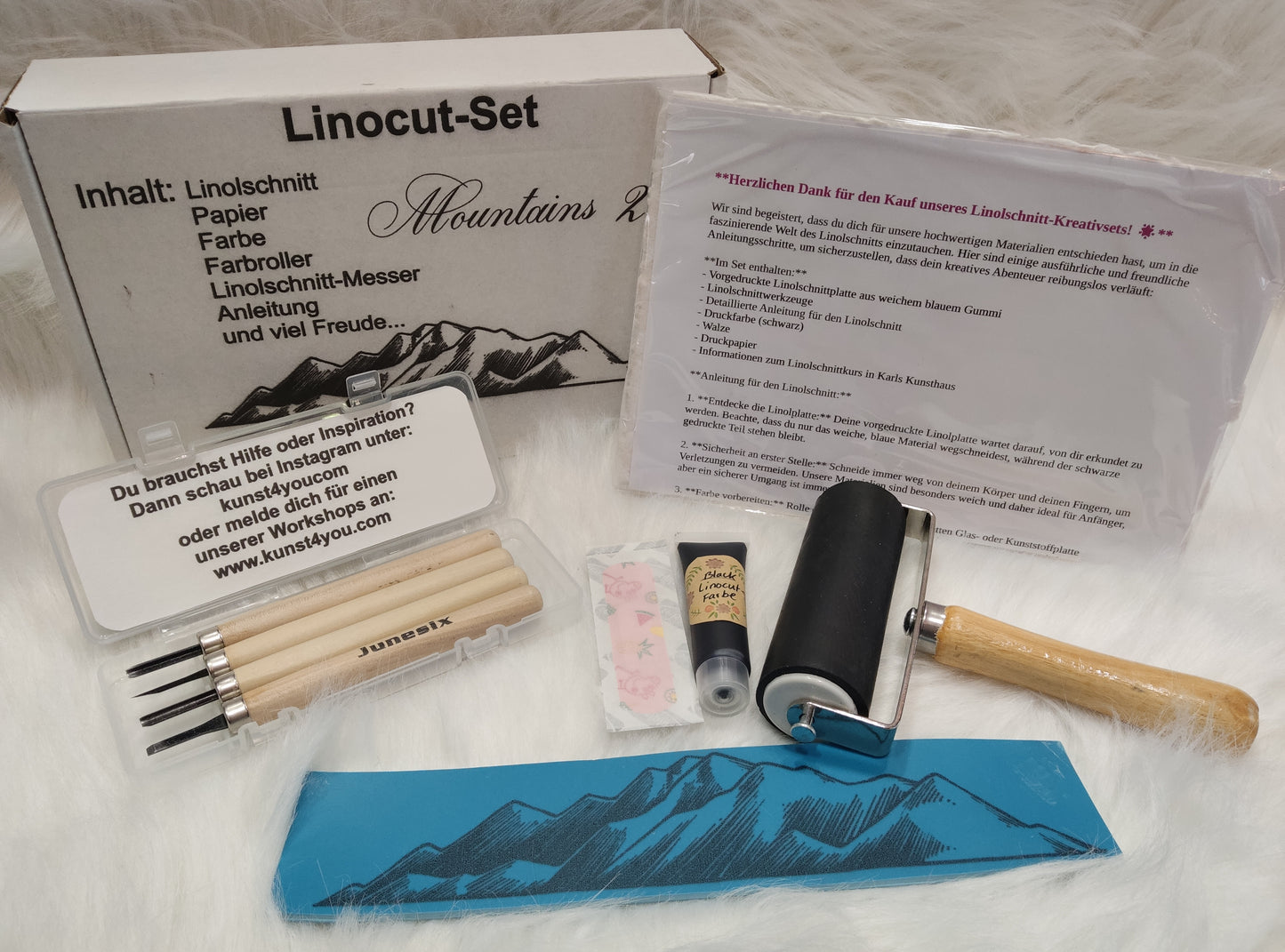 Linolschnitt-Set Mountain 1 & 2 🏔️