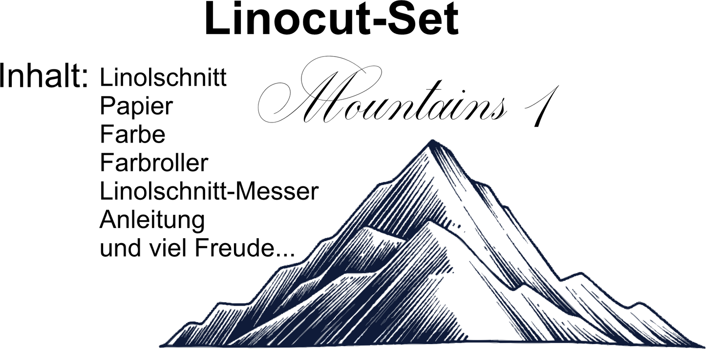 Linolschnitt-Set Mountain 1 & 2 🏔️