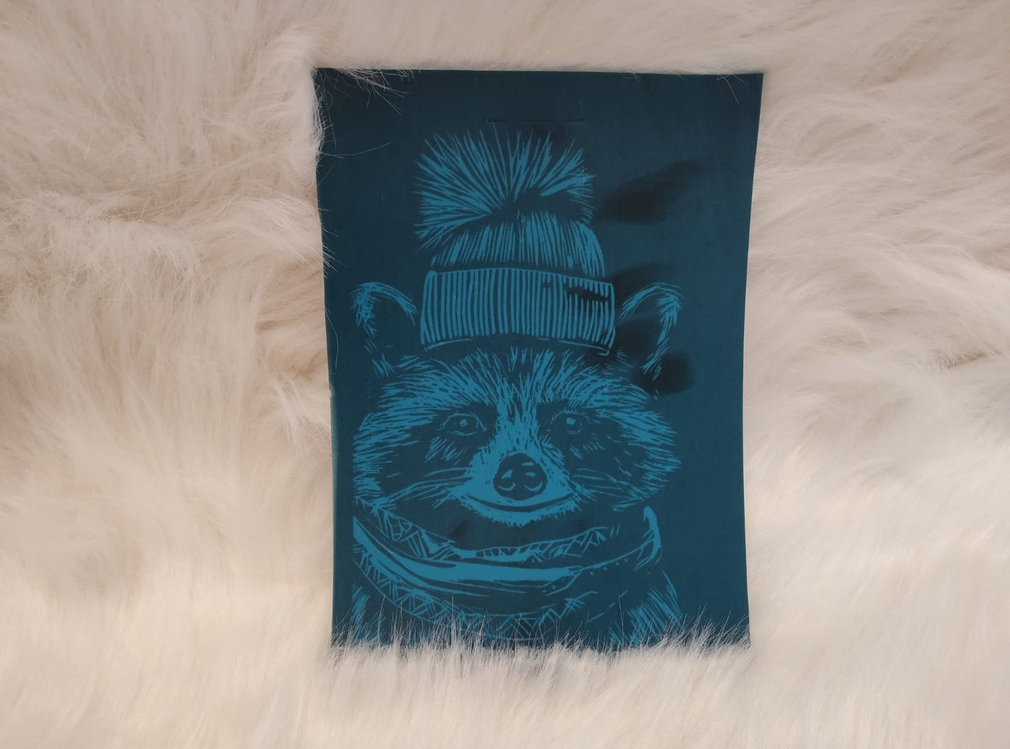 Linolschnitt-Set "Cooper der Waschbär" 🦝🎄
