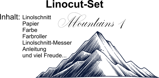 Linolschnitt-Set Mountain 1  &  2 🏔️