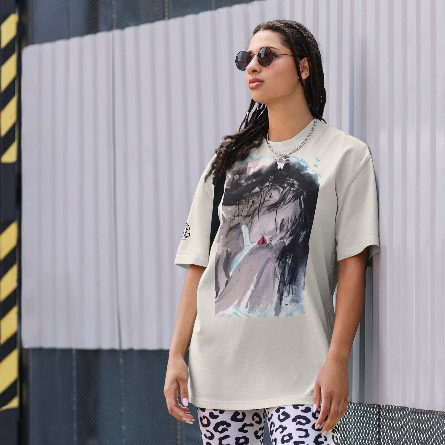 Oversized T-Shirt mit verwaschenem Look