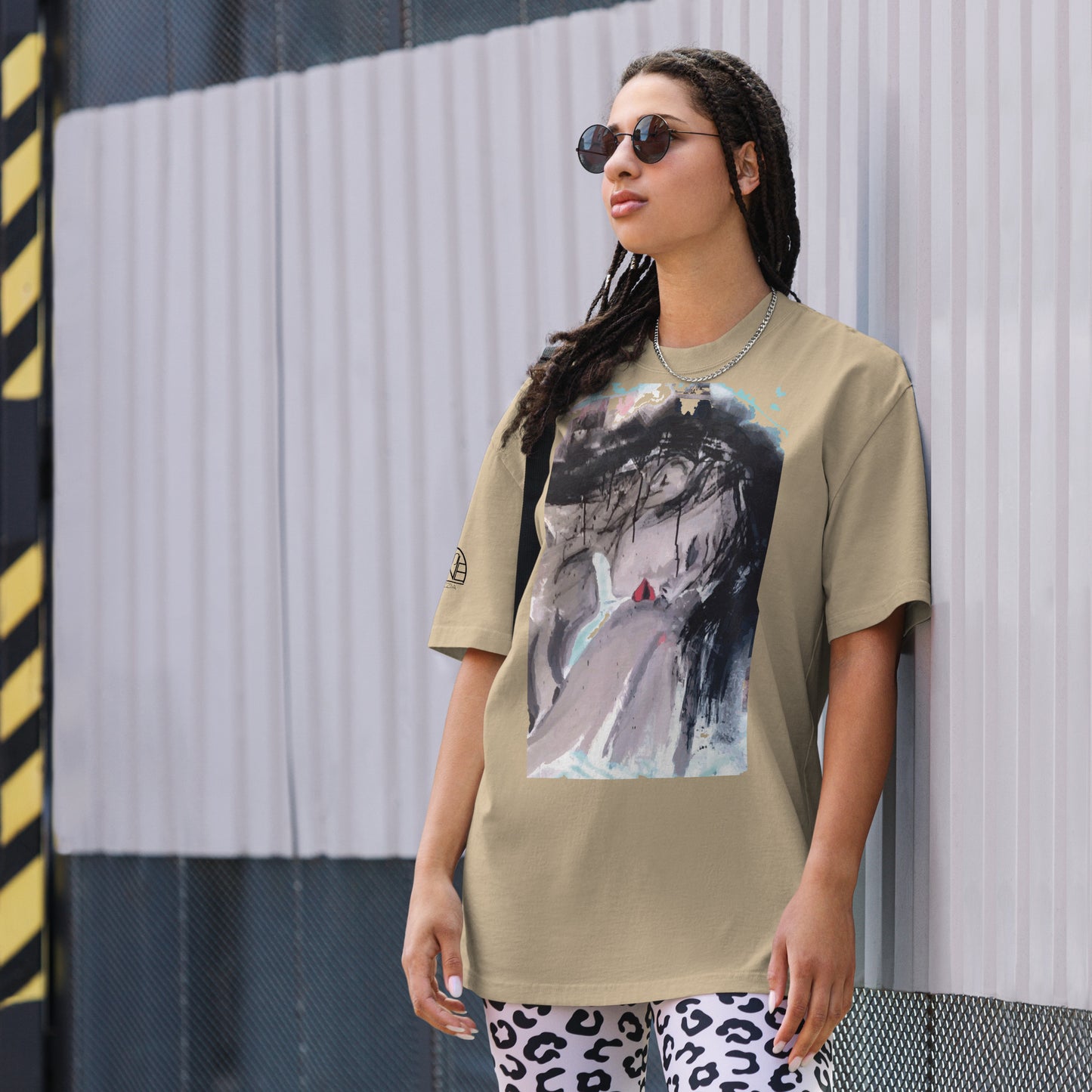 Oversized T-Shirt mit verwaschenem Look