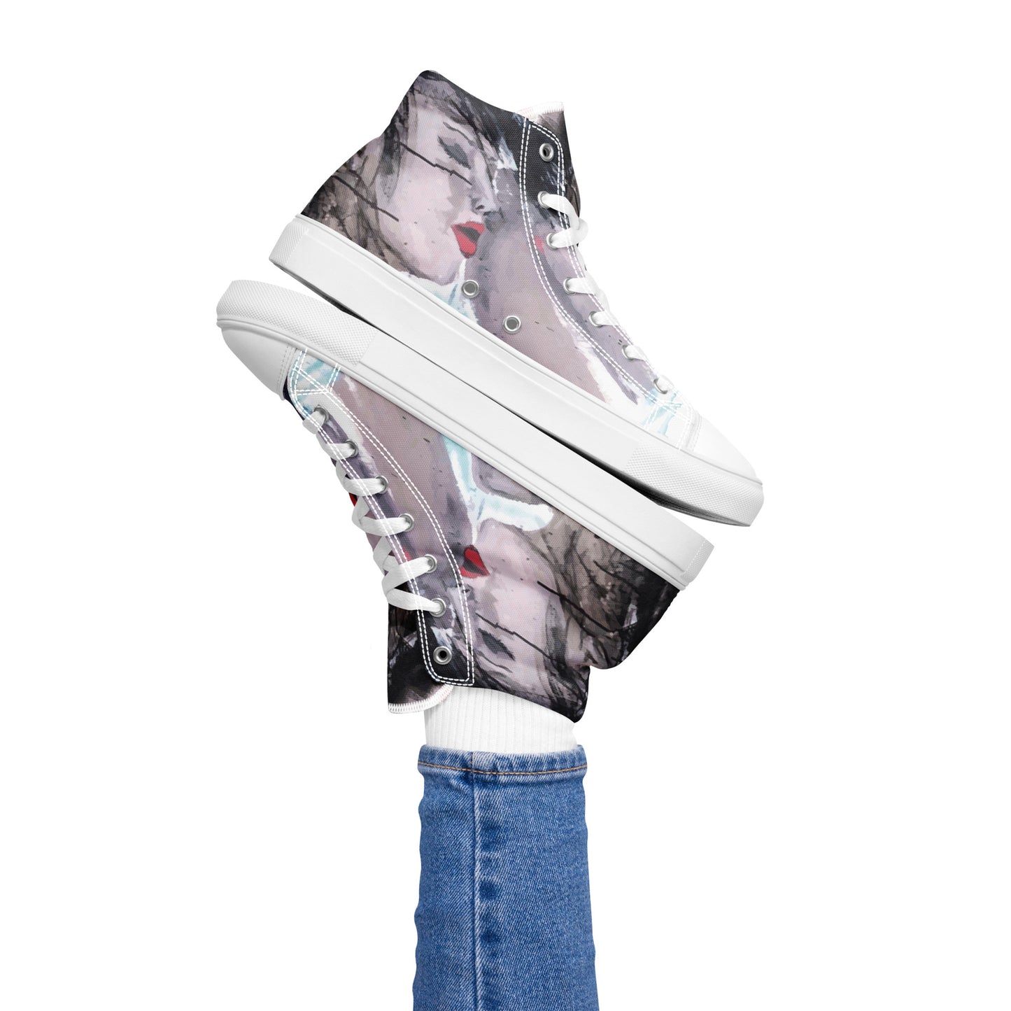 High-Top Leinenschuhe für Damen