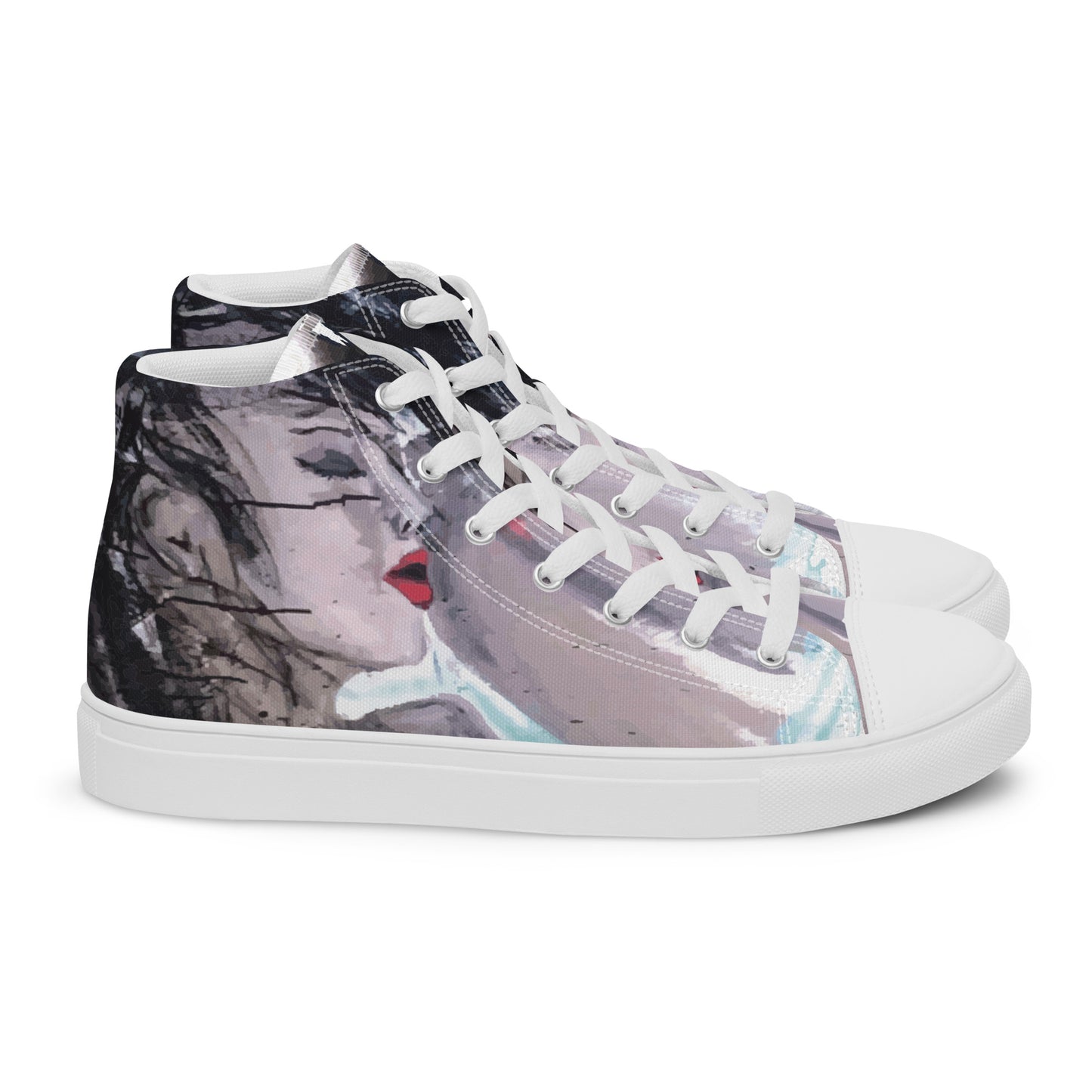 High-Top Leinenschuhe für Damen