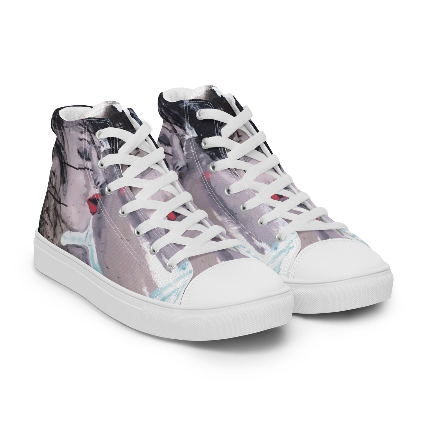 High-Top Leinenschuhe für Damen